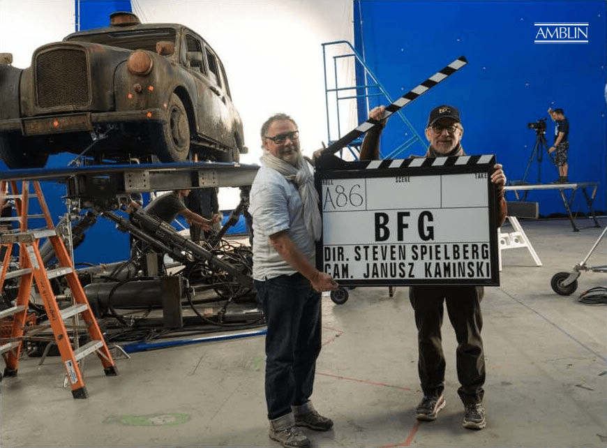 Steven Spielberg on the set of BGF.